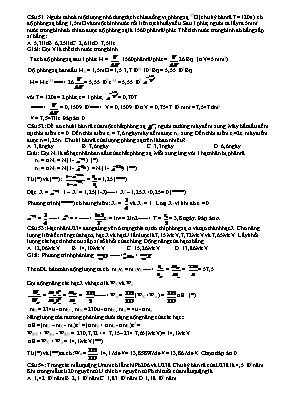 Bài tập về Hạt nhân nguyên tử Vật lí lớp 12 (Có đáp án)